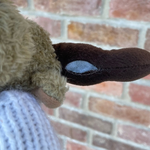 NORWAY Flag Norge Plush Moose Bean Sitting Souvenir Plush Stuffed Animal Sweater - Picture 3 of 5